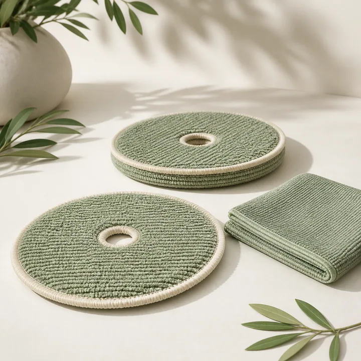 Illustration de patins et lingettes en microfibre